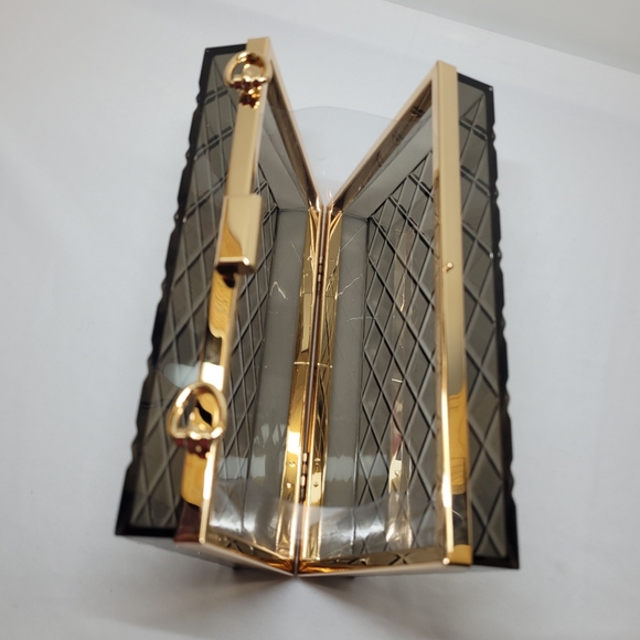 Acrilic Transparent Gold Star Evening Bag Purses Clutch Banquet Handbag - Picture 6 of 16